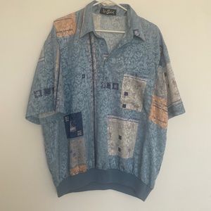 Vintage men’s 80s satin shirt